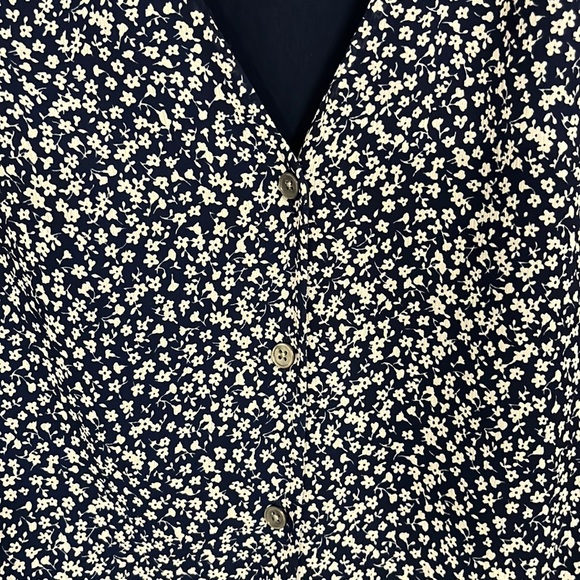 JCREW Navy and white blouse - Picture 2 of 6